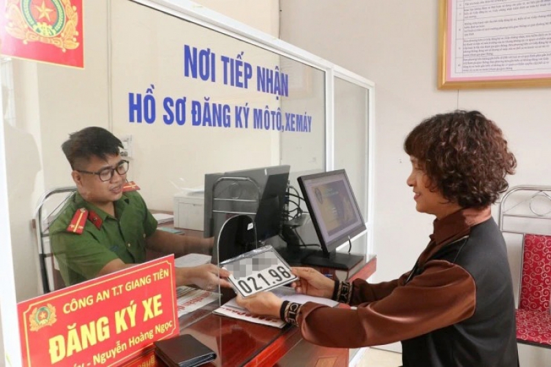 Đăng ký xe online, nhận biển số tại nhà