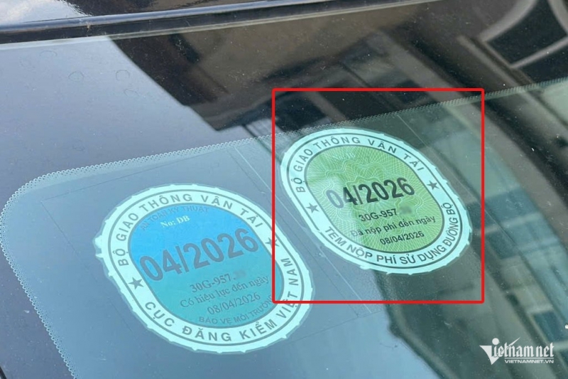 Bỏ tem đăng kiểm dán trên kính ô tô từ năm 2027